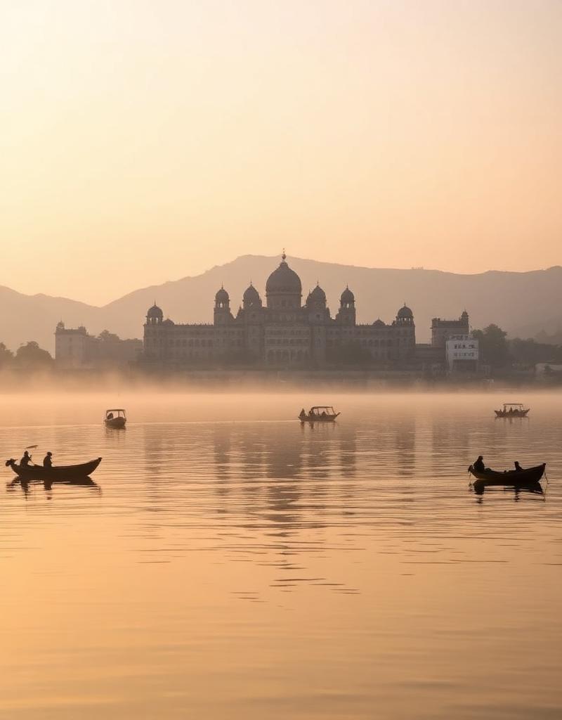 Lake Pichola at dawn — choosing between monsoon and winter weddings in Udaipur